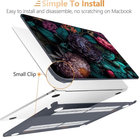 for M4 MacBook Pro 14 Inch Case 2025 2024 2023 2021 Model A3112/A3401/A3185/A2918/A2992/A2779/A2442 M3 M2 M1, Hard Shell with Keyboard Cover+Trackpad Film+OTG Adapter, Cherry Blossom in Saudi Arabia
