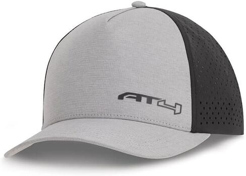 قبعة GMC AT4 Performance - قبعة Snapback مثقبة - مرخصة رسميًا من GM Gray in Saudi Arabia