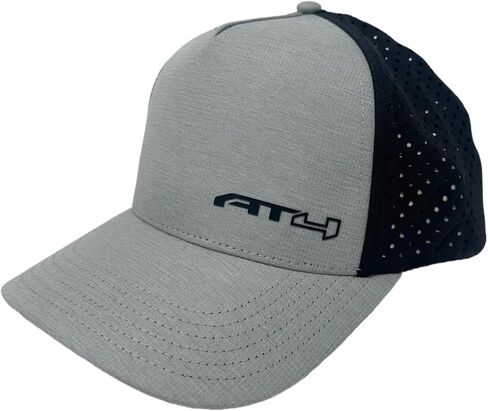 قبعة GMC AT4 Performance - قبعة Snapback مثقبة - مرخصة رسميًا من GM Gray in Saudi Arabia