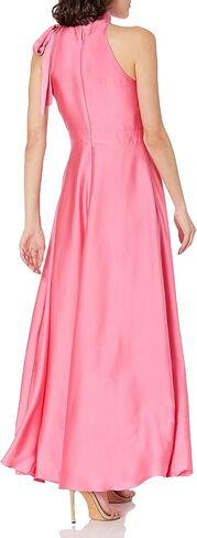 فستان Tahari ASL نسائي بدون أكمام برقبة وهمية وفيونكة جانبية من الساتان in Kuwait