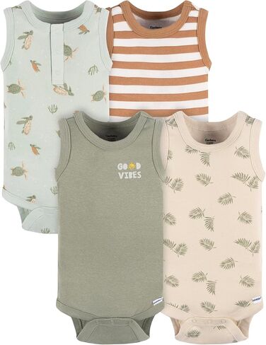 Gerber Baby Boys Multi-Pack Sleeveless Onesies Bodysuit in Saudi Arabia