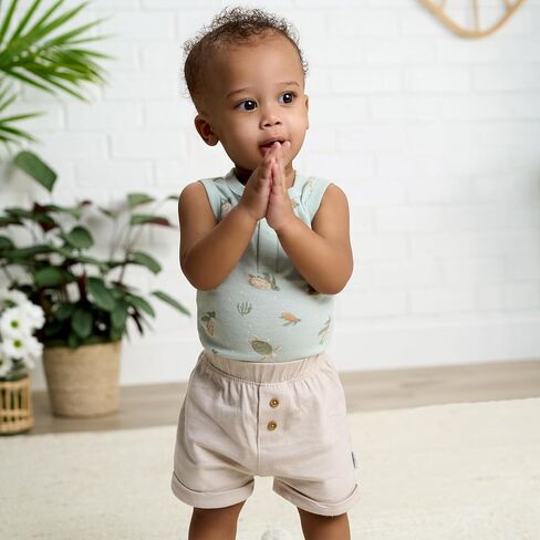 Gerber Baby Boys Multi-Pack Sleeveless Onesies Bodysuit in Saudi Arabia