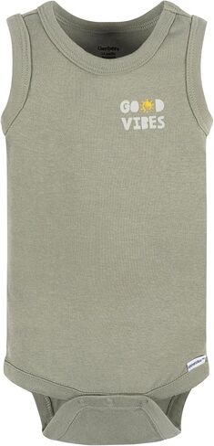 Gerber Baby Boys Multi-Pack Sleeveless Onesies Bodysuit in Saudi Arabia