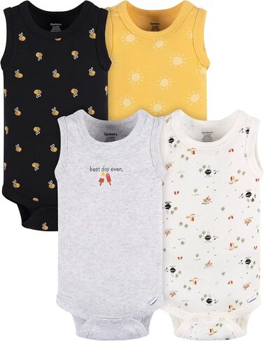 Gerber Baby Boys Multi-Pack Sleeveless Onesies Bodysuit in Saudi Arabia