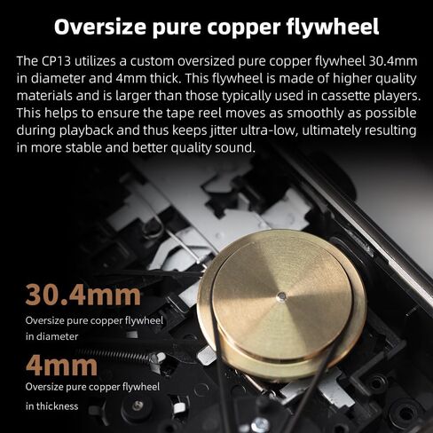 FiiO CP13 Portable Cassette Tape Player with 3.5mm Earphone Jack, Ultra-Low Wow&Flutter, Powered by Type-C or Lithium Battery (Transparent) in Saudi Arabia
