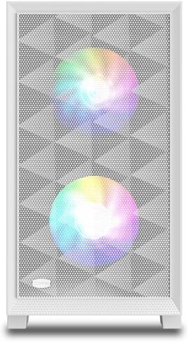 PCCOOLER CPS - C3D310 ARGB White - حافظة M-ATX لتدفق الهواء - حقيبة سطح المكتب للألعاب مع مروحتين ARGB - M-ATX/ITX - دعم بطاقات الرسومات 350 مم (C3-D310WHP2-GL) in Kuwait