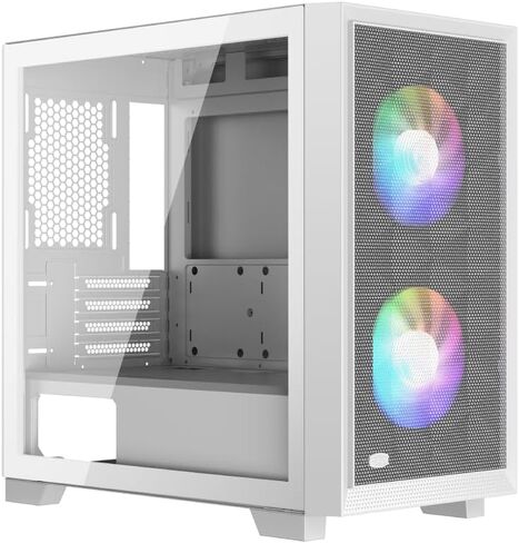 PCCOOLER CPS - C3D310 ARGB White - حافظة M-ATX لتدفق الهواء - حقيبة سطح المكتب للألعاب مع مروحتين ARGB - M-ATX/ITX - دعم بطاقات الرسومات 350 مم (C3-D310WHP2-GL) in Kuwait