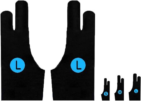 Palm Rejection Gloves with Two Fingers for Paper Sketching, iPad, Graphics Drawing Tablet, Suitable for Left and Right Hand (Small) in Saudi Arabia