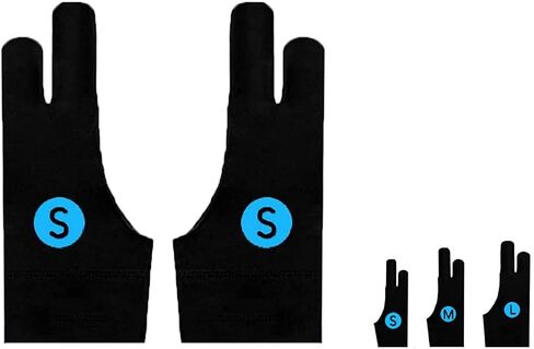 Palm Rejection Gloves with Two Fingers for Paper Sketching, iPad, Graphics Drawing Tablet, Suitable for Left and Right Hand (Small) in Kuwait
