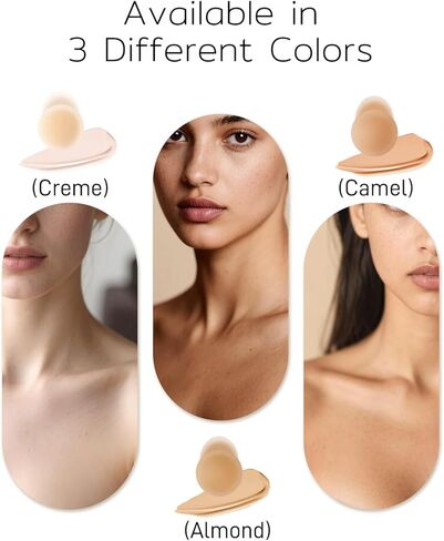 Niidor Nipple Pasties For Women, Invisible Nipple Covers Stickers With Lift, Silicone Breast Lift Sticky Bra For Dress Creme 10CM/3.94INCH Diameter in Kuwait