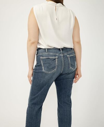 Silver Jeans Co. Women's Plus Size Boyfriend Mid Rise Slim Leg Jeans in Kuwait