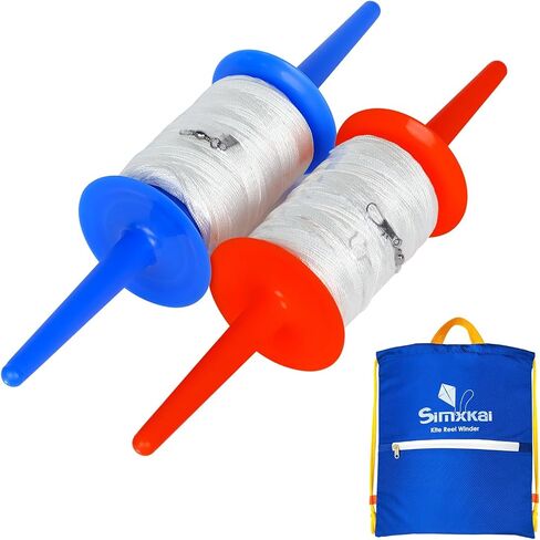 Simxkai Kite Spool، Kite Reel Winder، مقبض سلسلة طائرة ورقية، خط طائرة ورقية ملتوي بطول 600 قدم لكل مقبض سلسلة (عبوتان) in Kuwait