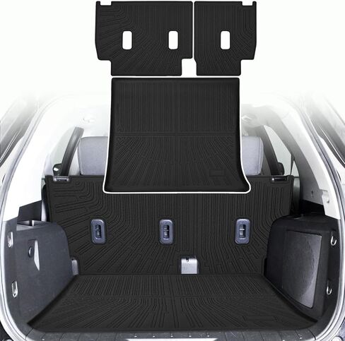 Cargo Liners Backrest Mat for Chevy Equinox & GMC Terrain Accessories 2018-2024 with Hook&Loop Rear Trunk Mat Rear Seat Back Cover Protector All Weather Anti-Slip Split Dog Liner in Saudi Arabia