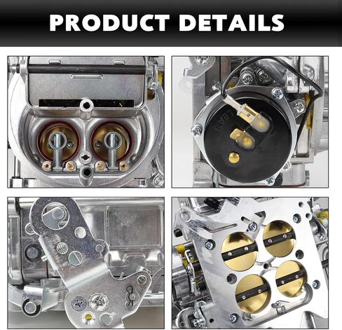 USTAR Carburetor Compatible with Holley Quick Fuel Brawler Diecast Carburetor Secondary Electric Choke 4150 Model 650 CFM 4 Barrel Square Bore Flange Replaces# BR-67255 in Kuwait