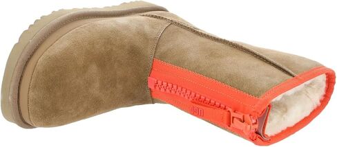 UGG174 Classic Short Zipper Tape Logo Womens Boot in Saudi Arabia