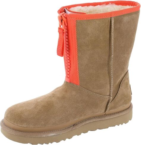 UGG174 Classic Short Zipper Tape Logo Womens Boot in Saudi Arabia