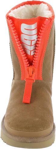 UGG174 Classic Short Zipper Tape Logo Womens Boot in Saudi Arabia