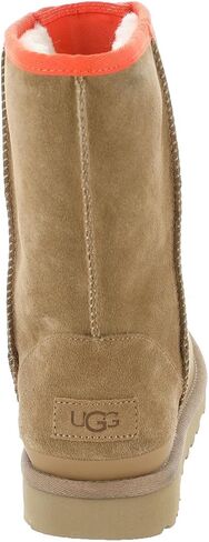 UGG174 Classic Short Zipper Tape Logo Womens Boot in Saudi Arabia