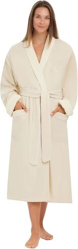 Terry Lined Microfiber Hotel Robe - Luxury Spa Bathrobe by Monarch/Cypress in Kuwait