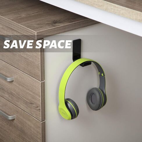 Weewooday 8 Headphone Hanger Headphone Holder Wall Headphone Hook Desk Bulk Adhesive Headset Wall Mount Headphone Stand for General Purpose Game Headphones in Kuwait