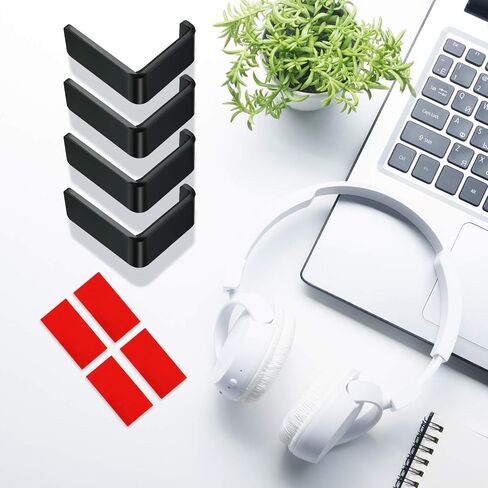 Weewooday 8 Headphone Hanger Headphone Holder Wall Headphone Hook Desk Bulk Adhesive Headset Wall Mount Headphone Stand for General Purpose Game Headphones in Kuwait