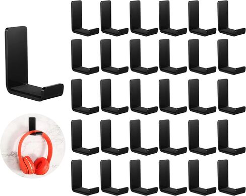 Weewooday 8 Headphone Hanger Headphone Holder Wall Headphone Hook Desk Bulk Adhesive Headset Wall Mount Headphone Stand for General Purpose Game Headphones in Kuwait