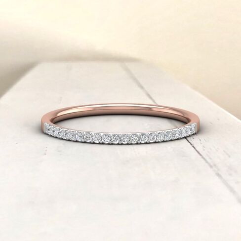1/10 Carat (ctw) 10K Gold Natural Round Diamond Ladies Wedding Anniversary Stackable Ring in Kuwait