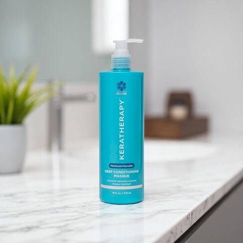 KERATHERAPY Keratin Infused Deep Conditioning Masque, 16.9 fl. oz., 500 ml - Moisturizing Hair Deep Conditioning Treatment with Kerabond, Jojoba Oil, Nettle Root Extract, Wheat Oil, & Persian Walnut in Kuwait