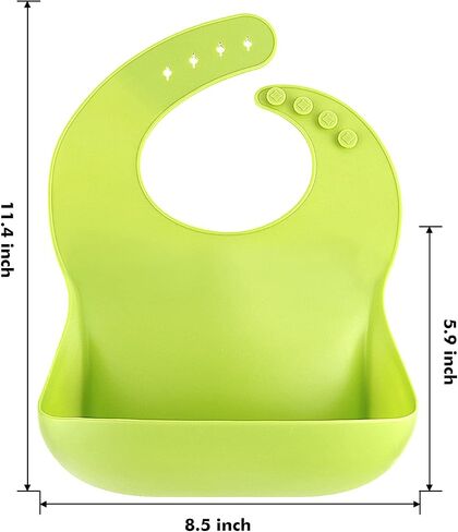 Eascrozn Silicone Baby Bibs for Babies & Toddlers Set of 3, BPA Free Unisex Soft Adjustable Fit Waterproof Feeding Bibs in Saudi Arabia
