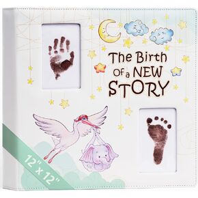 Keepsake Baby Memory Book Girl Boy – Timeless Leather-Bound Baby Milestone Book – Baby Book Keepsake Record First 5 Years – Gender Neutral Baby Scrapbook Album Baby Album Journal Registry Search Gift in Saudi Arabia