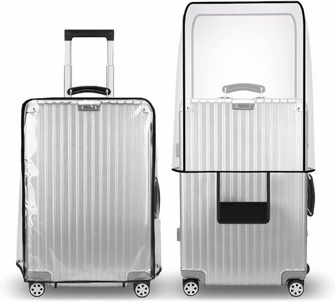T Tersely Clear PVC Suitcase Cover Protectors 20/24/26/28/30 Inch Suitcase Baggage Covers - Waterproof Dustproof and Anti-Scratch 20-30 Inch Luggage Cover (24inch) in Kuwait