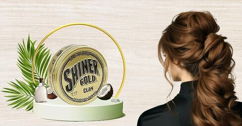 Shiner Gold Clay Pomade | Strong Hold | Matte Finish | Water-based | Coconut Scent, 4oz in Saudi Arabia