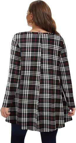 LARACE Plus Size Tunic Tops Long Sleeve Shirts for Women Swing Flowy Loose Fit Clothes for Leggings in Kuwait
