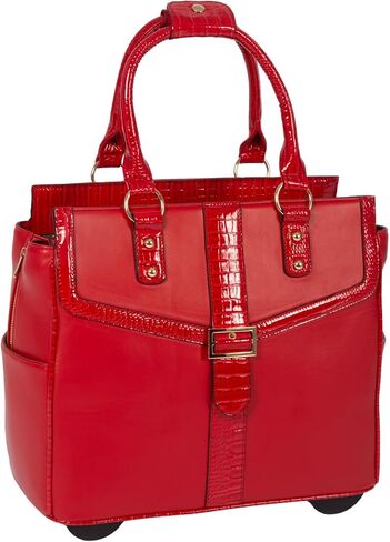 JKM and Company Alligator Compatible With Computer iPad, Laptop Tablet Rolling Tote Bag Briefcase Carryall Bag in Kuwait