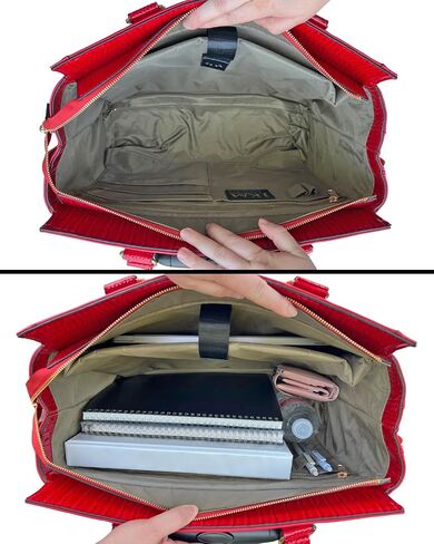 JKM and Company Alligator Compatible With Computer iPad, Laptop Tablet Rolling Tote Bag Briefcase Carryall Bag in Kuwait