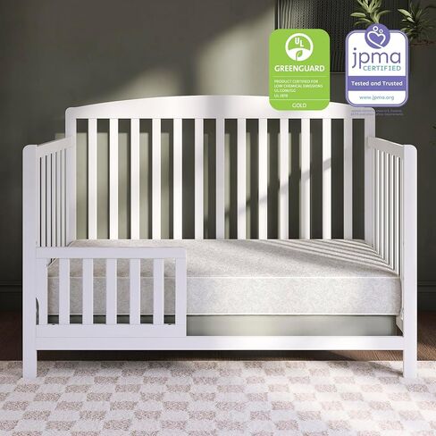 Dream On Me Nap Nest Baby Crib Mattress, GREENGUARD Gold, Made in USA | Waterproof Cover, 88 Coil Spring Support, BSA Verified, ASTM & CPSC Tested, Fits Full Size Crib and Toddler Bed 52"x28"x5" in Saudi Arabia