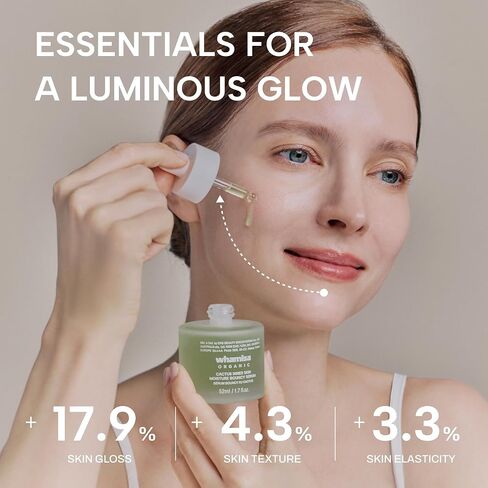 Whamisa Fresh Cactus Bouncy Serum for Face, 99.47% Organic Opuntia Ficus-Indica Cactus Extract, Triple moisturizing function, 72hour hydration, Hydrating serum, Glowing skin, Moisturizing essence, Korean skincare 1.1 fl. oz/33ml in Saudi Arabia