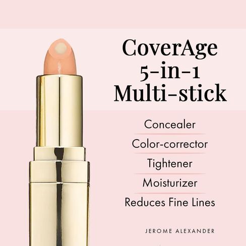 CoverAge Eye Concealer by Jerome Alexander - 5-in-1 Concealer Stick and Eye Roller Ball, Under Eye Circle Concealer, Corrector, Moisturizer, & Tightener for Anti-Aging in Saudi Arabia