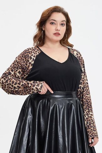 RITERA Plus Size Tops for Women Long Sleeve Casual Ragal Shirts Henley Fall Blouse XL-5XL in Kuwait