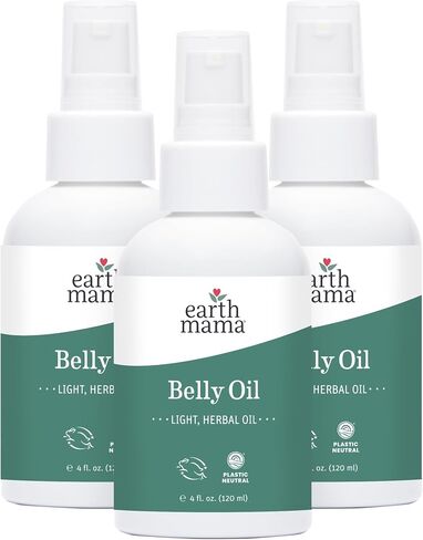 Earth Mama Belly Bundle Pregnancy Kit - 8 fl oz Butter & 4 fl oz Oil - Self Care Gift Set for Pregnancy & Postpartum Skin Care Recovery - Maternity & Postpartum Essentials in Saudi Arabia
