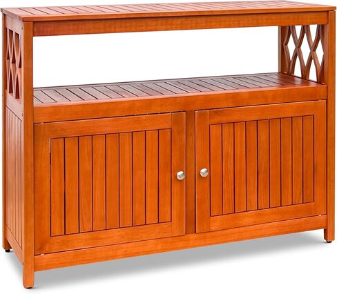 DTY Outdoor Living Longs Peak Eucalyptus Sideboard, Driftwood Gray in Saudi Arabia
