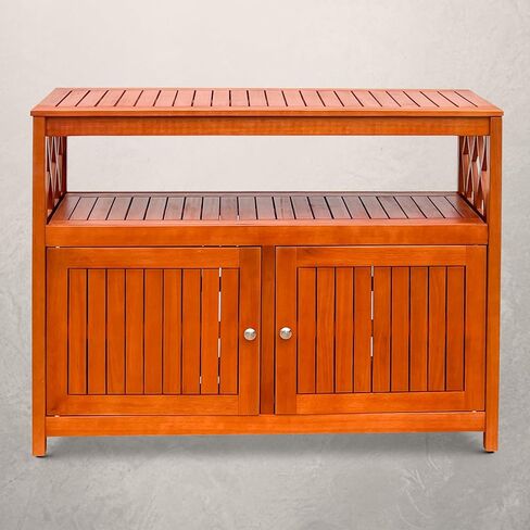 DTY Outdoor Living Longs Peak Eucalyptus Sideboard, Driftwood Gray in Saudi Arabia