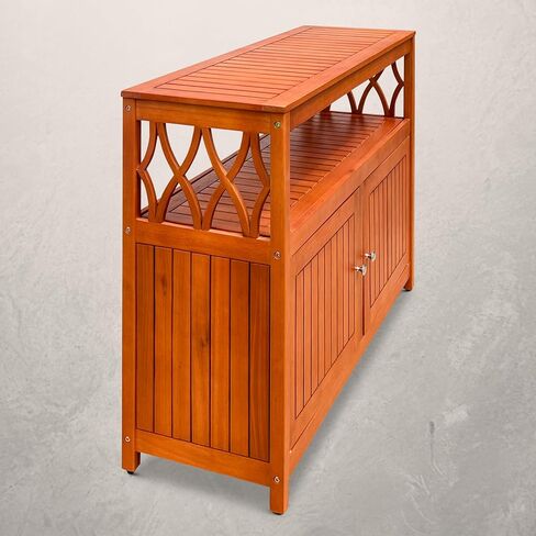 DTY Outdoor Living Longs Peak Eucalyptus Sideboard, Driftwood Gray in Saudi Arabia