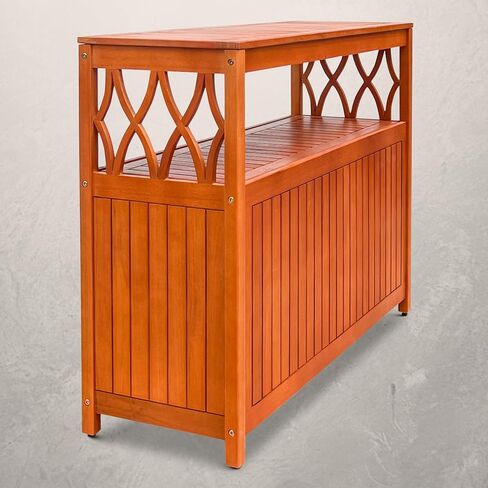 DTY Outdoor Living Longs Peak Eucalyptus Sideboard, Driftwood Gray in Saudi Arabia