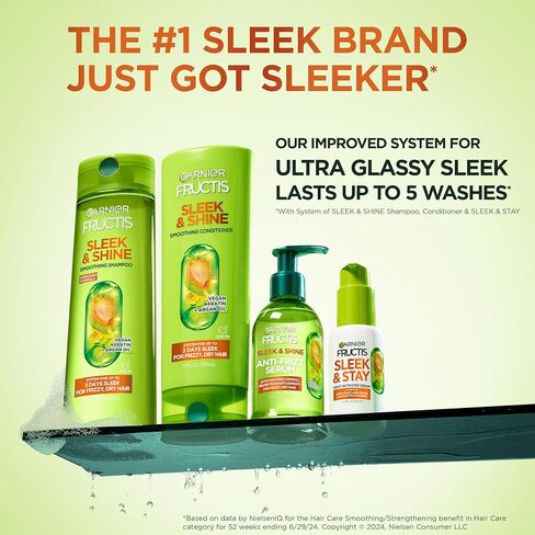 Garnier Fructis Serum Anti-Frizz Sleek & Shine 5.1 Ounce (150ml) (3 Pack) in Kuwait