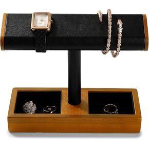 Papten Solid Wood Watch Display Stand T-bar Watch Stand for Men and Women Jewelry Accessory Organizer for Store and Home(SM19101) in Kuwait