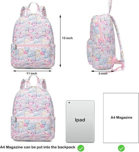 Cute 10 inch mini pack bag backpack for grils children and adult (Cow Print) in Kuwait