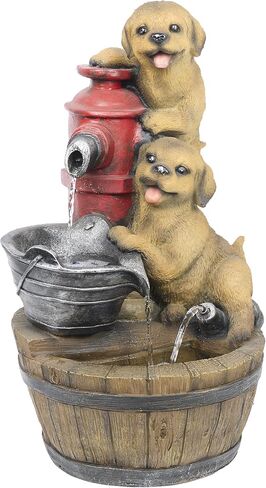 Alpine Corporation 35" Tall Outdoor 3-Tier Birdhouse Water Fountain Yard Art Decor in Saudi Arabia