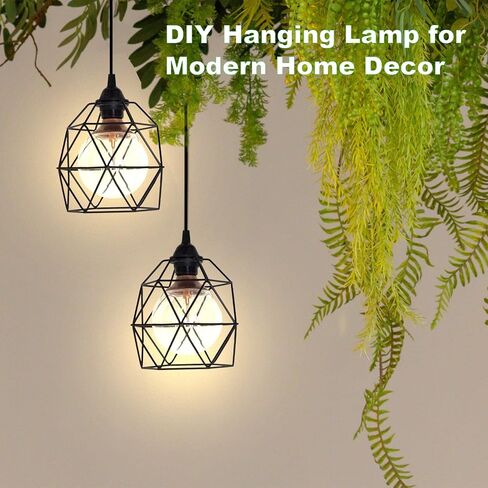 قم بتوصيل مجموعة مقبس ضوء قلادة - طقم مصباح سلك مصباح معلق 16 قدمًا ، سلك تمديد مقبس المصباح E26/E27 مع مفتاح التشغيل/الإيقاف ، حلقات المقبس ، حزمة ، أبيض in Kuwait