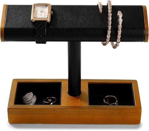 Papten Solid Wood Watch Display Stand T-bar Watch Stand for Men and Women Jewelry Accessory Organizer for Store and Home(SM19101) in Kuwait